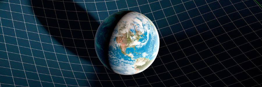 Earth bending spacetime